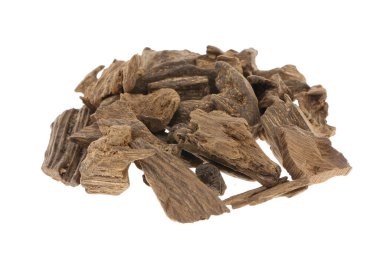 Seçici Odak Noktası, Agar Ormanı Çubukları ya da Agarwood Arkaplanı Tütsü için kullanılan tütsü Cipsleri Oud ya da Bakhoor gibi gerekli yağların parfümleri