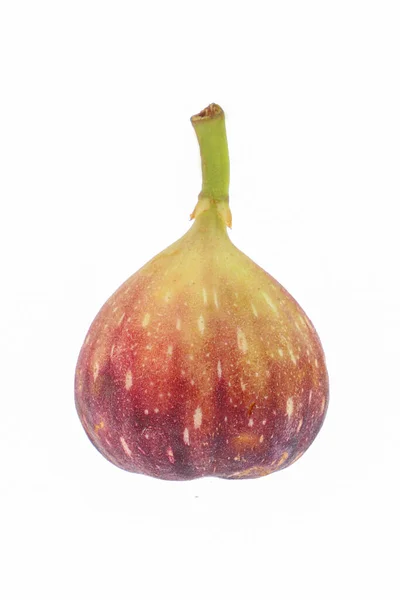 Fruta Higo Púrpura Fresca Rodajas Con Hoja Aislada Sobre Fondo — Foto de Stock