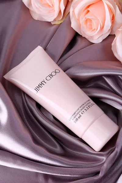 Jeddah Saudiarabien Oktober 2020 Jimmy Choo Body Cream Design Kosmetika — Stockfoto