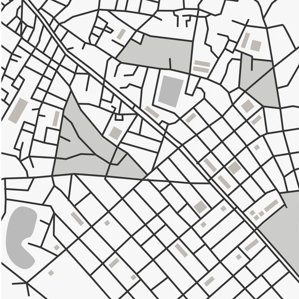 Векторная карта города — стоковый вектор
