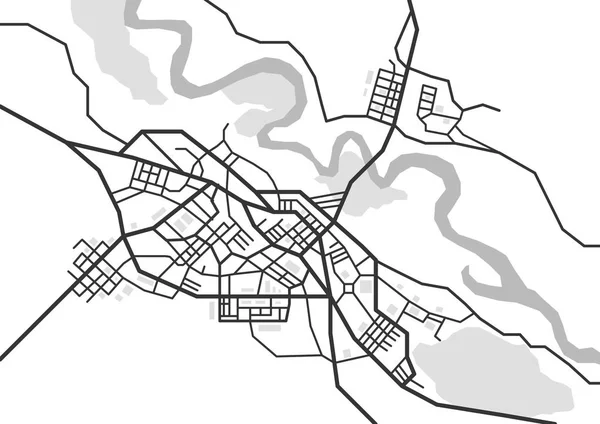 Mapa da cidade de vetor — Vetor de Stock