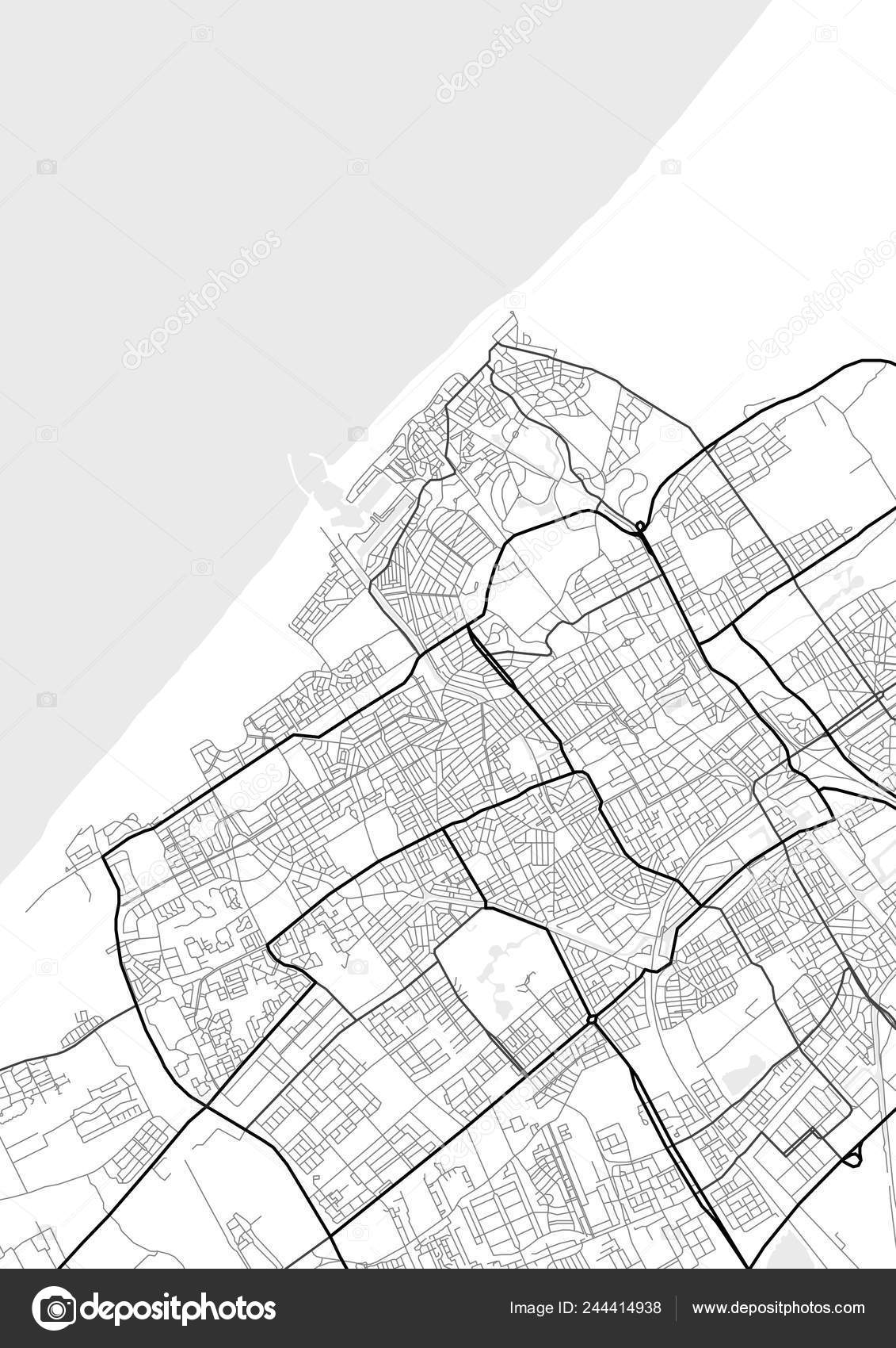 Vector City Map Of Hague In Black And White Stock Vector Image By C Mooo