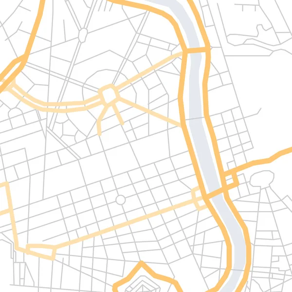 Векторна абстрактна карта міста у світлих тонах — стоковий вектор