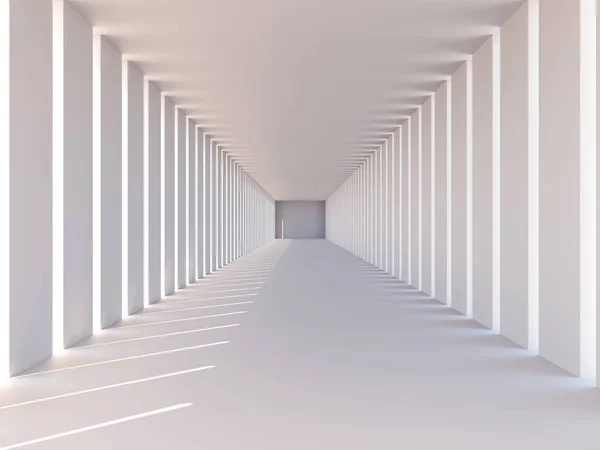 Abstract white architectural 3d space with sunlight — Stock Photo, Image