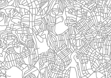 Vektör soyut şehir haritası siyah beyaz