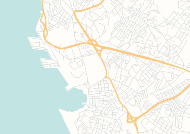 Vektör soyut şehir haritası siyah beyaz