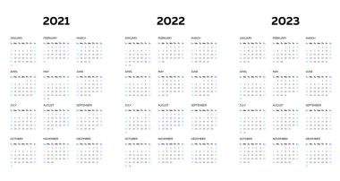 2021 2022 takvim şablonu dikey aylık sütunlarla