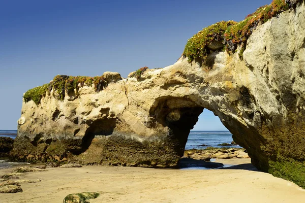 Latarnia Morska Pole State Beach Arch Plaża Znajduje Się Santa — Zdjęcie stockowe