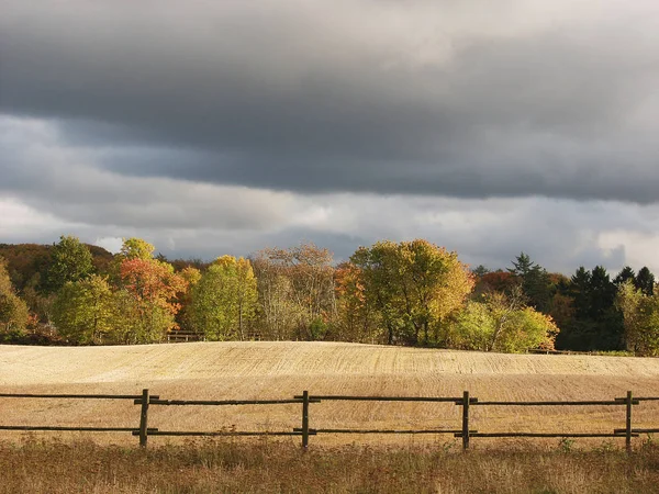 Campagna Vicino Villaggio Danese Autunno — Foto Stock