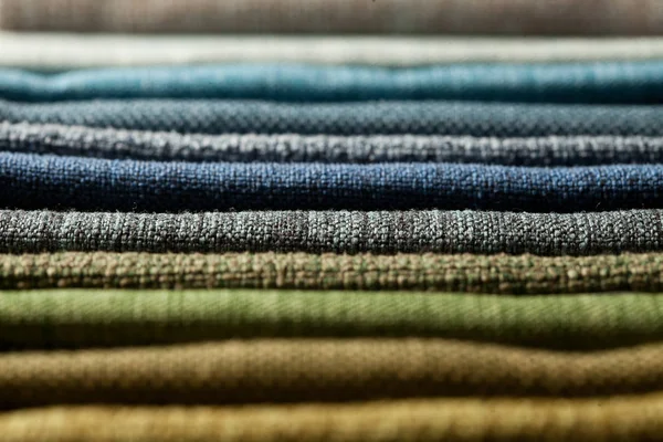 Detail Close Textured Colorful Brand New Fabrics — Stock Photo, Image