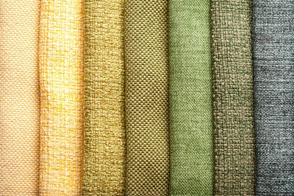 Detalhe Close Texturizados Coloridos Novos Tecidos — Fotografia de Stock