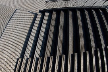 Bir merdiven güneşin Danimarka'da açık tonları