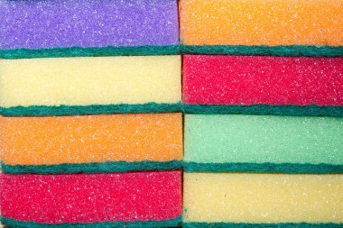 farklı renkteki renkli süngerler yakın çekim