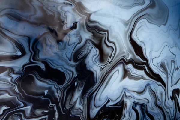 Bazı Beyaz Ile Mavi Boya Soyut Yüzeyinde Karışık — Stok fotoğraf