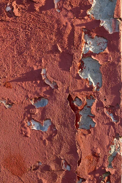 Altes Hausdetail Mit Abblätternder Roter Alter Mauer — Stockfoto