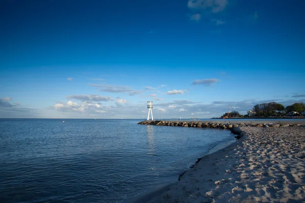 Bellevue Beach Bellevue Strand Klampenborg Alla Periferia Nord Copenaghen Torri — Foto Stock