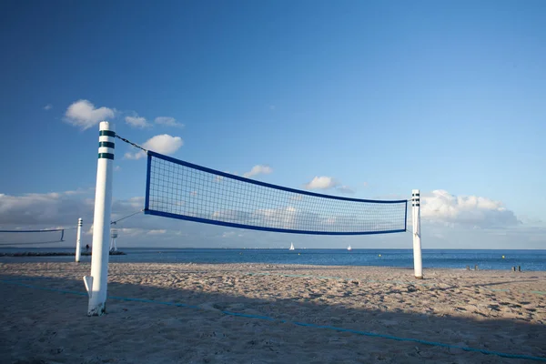 Bellevue Beach Bellevue Strand Klampenborg Northern Outskirts Copenhagen Lifeguard Towers — Stock Photo, Image