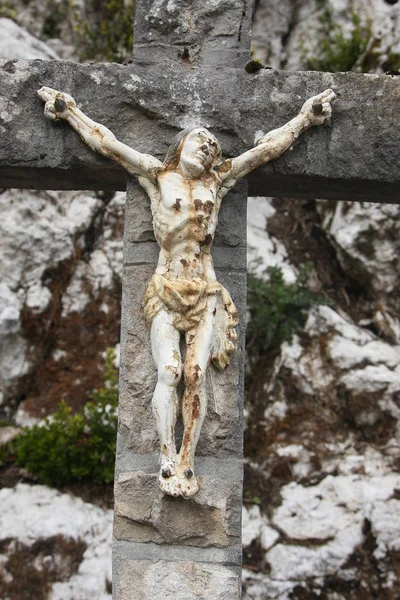 Traditionelles Kruzifix Frankreich Draußen Der Natur — Stockfoto