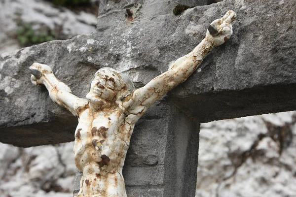 Crucifix Traditionnel France Pleine Nature — Photo