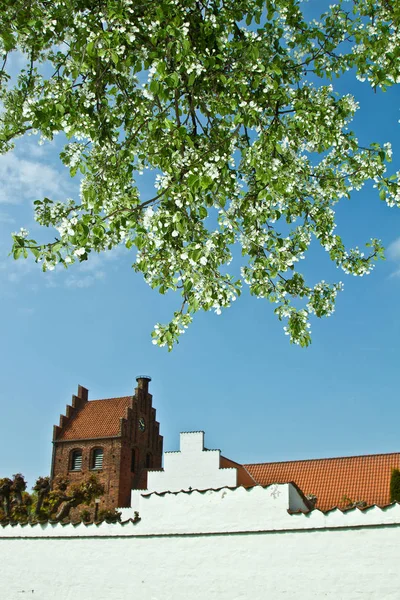 Vue Église Sollerod Danemark Printemps — Photo