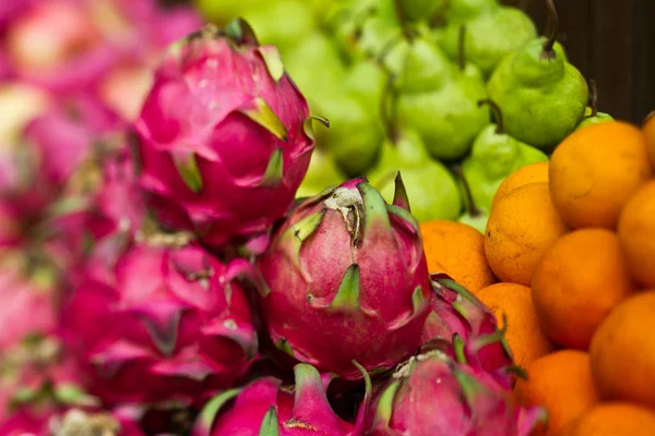 Mercato Con Frutta Nella Città Kuala Lumpur Cina Frutta Del — Foto Stock