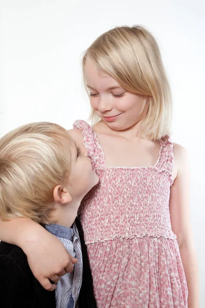 Portrait Young Children Studio — Stock Photo, Image