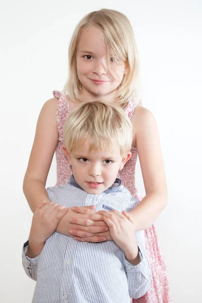 Portrait Young Children Studio — Stock Photo, Image