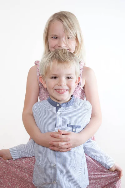 Portrait Young Children Studio — Stock Photo, Image