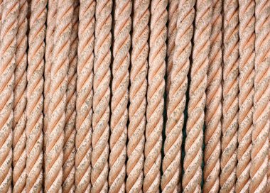 Danimarka'da küçük bir liman dan ipin yakın çekim