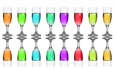 Beyaz arka plan asma bardak