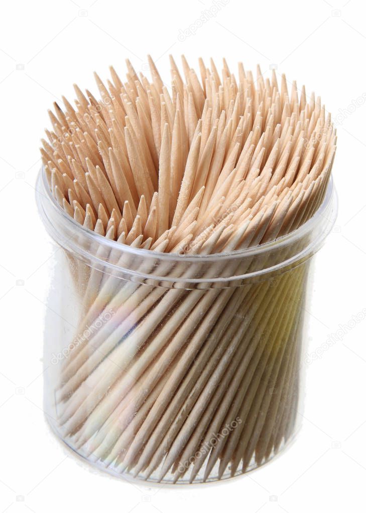 toothpick on white background