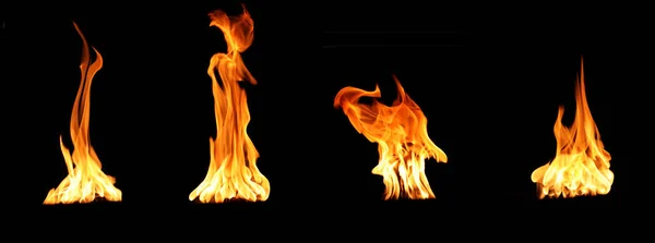 Flame Burning Pictures Same Item Put Together — Stock Photo, Image