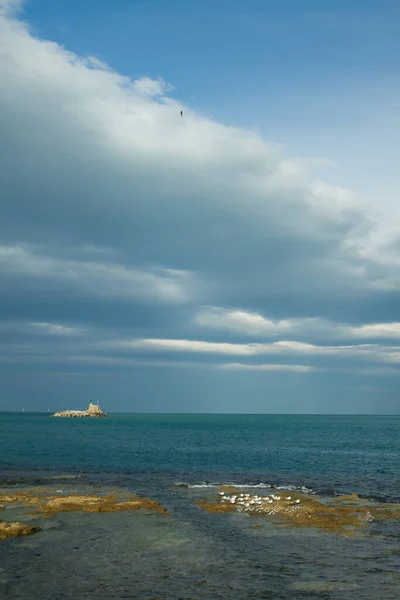 이탈리아 리보르노의 바다쪽에 테르라자마 — 스톡 사진