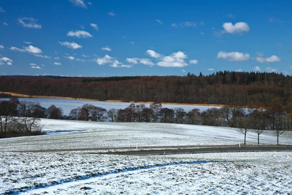 Uitzicht Een Prachtig Meer Denemarken Scandinavië Ten Noorden Van Kopenhagen — Stockfoto