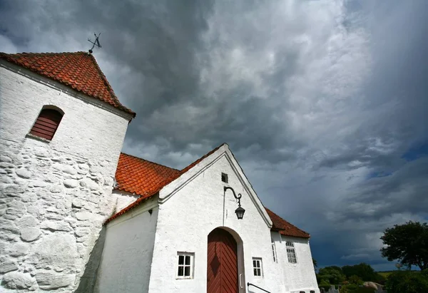 Iglesia Denmark Djursland Verano —  Fotos de Stock