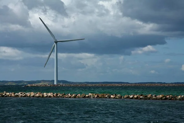 Wind Mills Denmark Djursland Summer — Stock Photo, Image