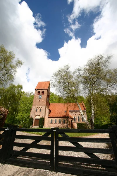 Fotos Una Iglesia Tradicional Dinamarca Escandinavia — Foto de Stock