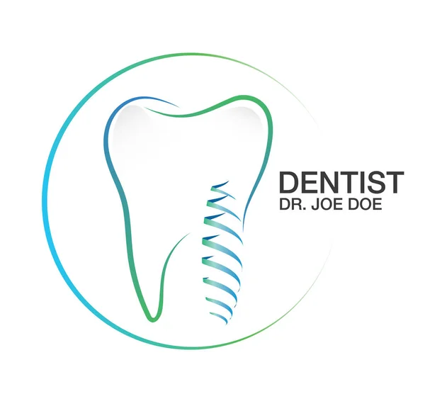 Diş hekimi implant diş vektör Logo