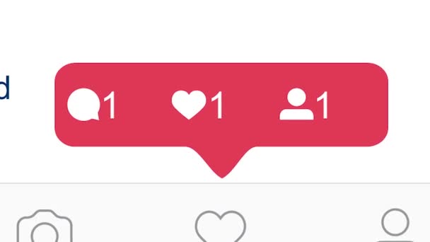 Instagram Komentar Menyukai Menghitung Follower Meningkatkan Cepat — Stok Video