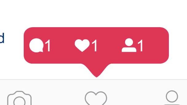 Instagram Komentarze Polubienia Zwolennik Counter Szybkie Zwiększenie — Wideo stockowe