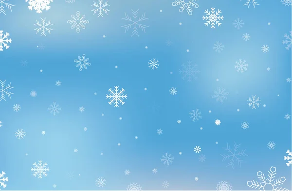 Abstract Winter Seamless Snowflakes Background — Stock Vector