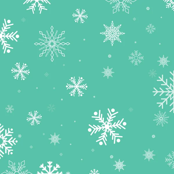 Аннотация Winter Seamless Snowflakes Background — стоковый вектор