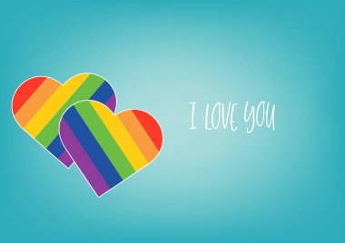 Kalp aşk soyut vektör arka plan gurur Lgbt gökkuşağı renkli şekli