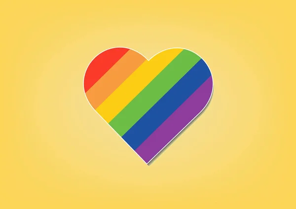 Orgoglio LGBT arcobaleno colorato Forma di amore del cuore Astratto sfondo vettoriale — Vettoriale Stock