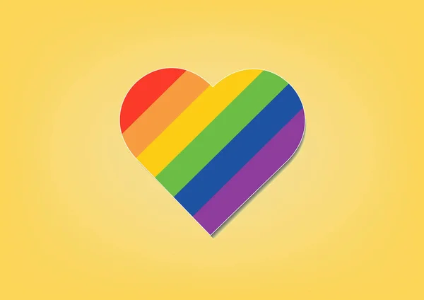 Orgullo LGBT arco iris colorido forma de corazón amor abstracto vector fondo — Vector de stock