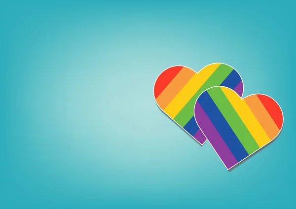 Kolorowy kształt serce miłości streszczenie wektor tle Lgbt Rainbow Pride — Wektor stockowy