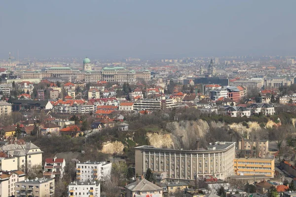 Budapest Hungria Março 2019 Panorama Budapeste Capital Hungria Sas Hegy — Fotografia de Stock