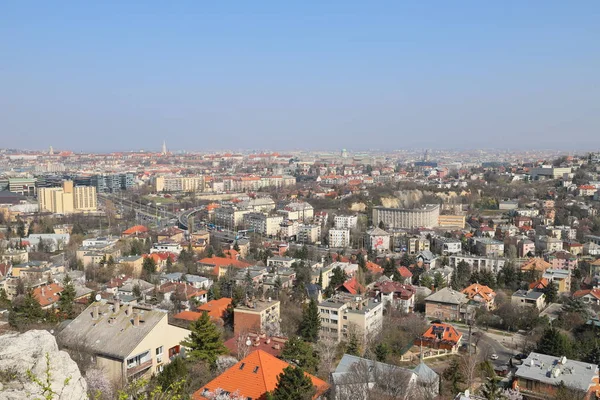 Budapest Hungria Março 2019 Panorama Budapeste Capital Hungria Sas Hegy — Fotografia de Stock