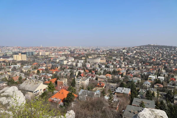 Budapest Hungria Março 2019 Panorama Budapeste Capital Hungria Sas Hegy — Fotografia de Stock