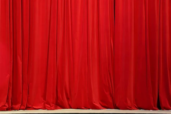 Teil Eines Roten Vorhangs Einem Theater Isoliertes Foto Großartig Als — Stockfoto